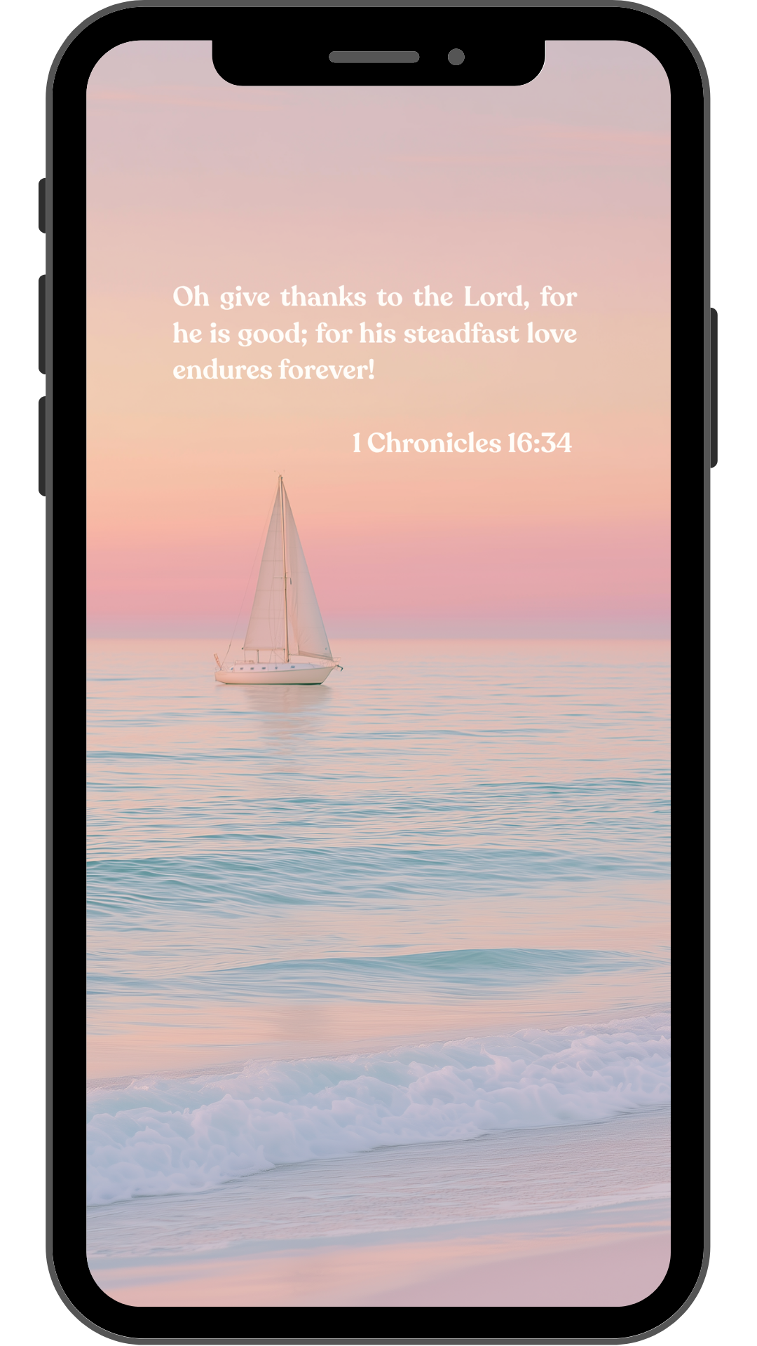 1 Chronicles 16:34 - Phone Wallpaper