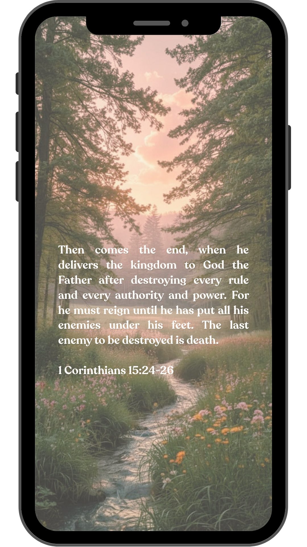 1 Corinthians 15:24-26 - Phone Wallpaper
