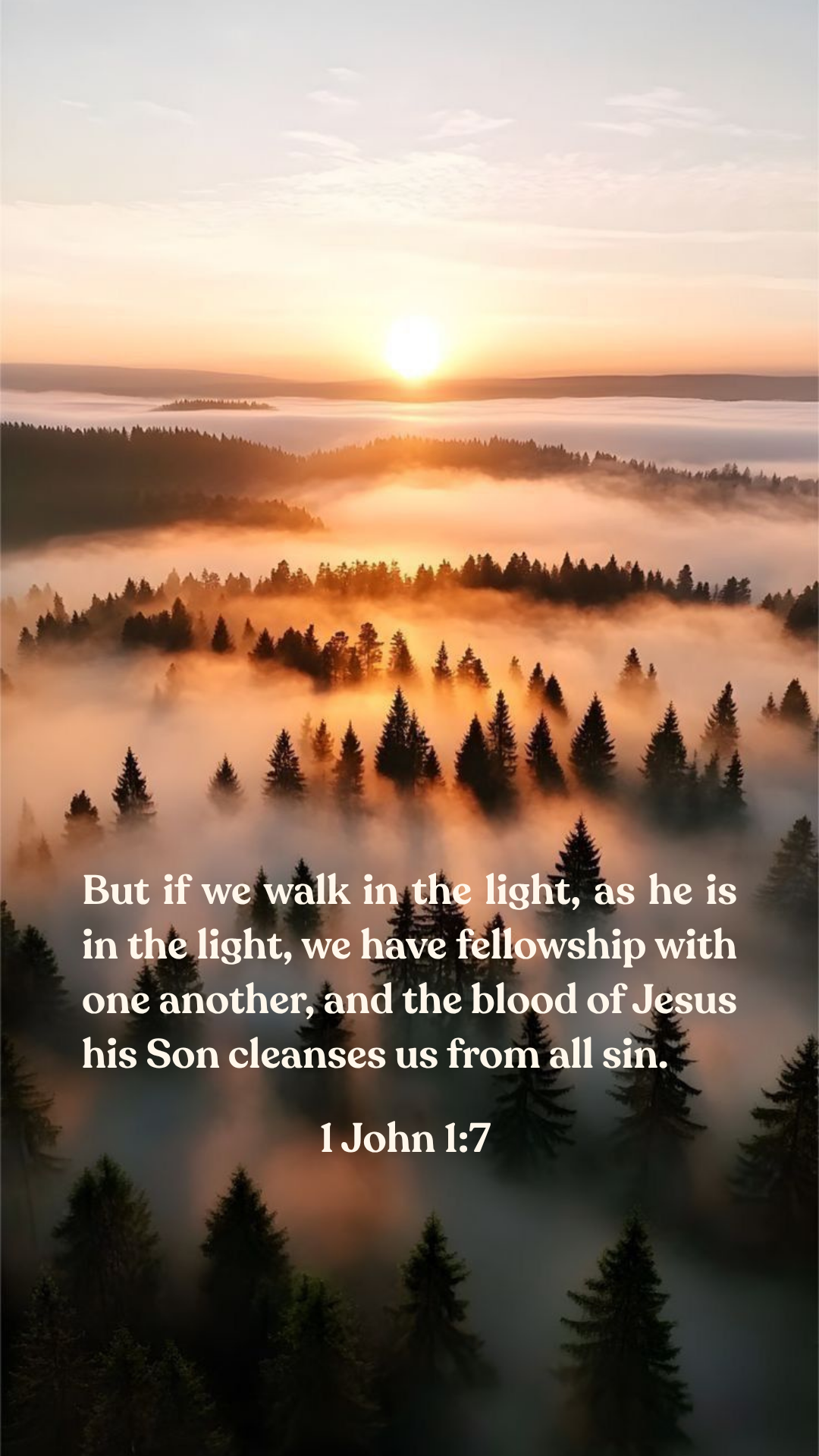 1 John 1:7 - Phone Wallpaper
