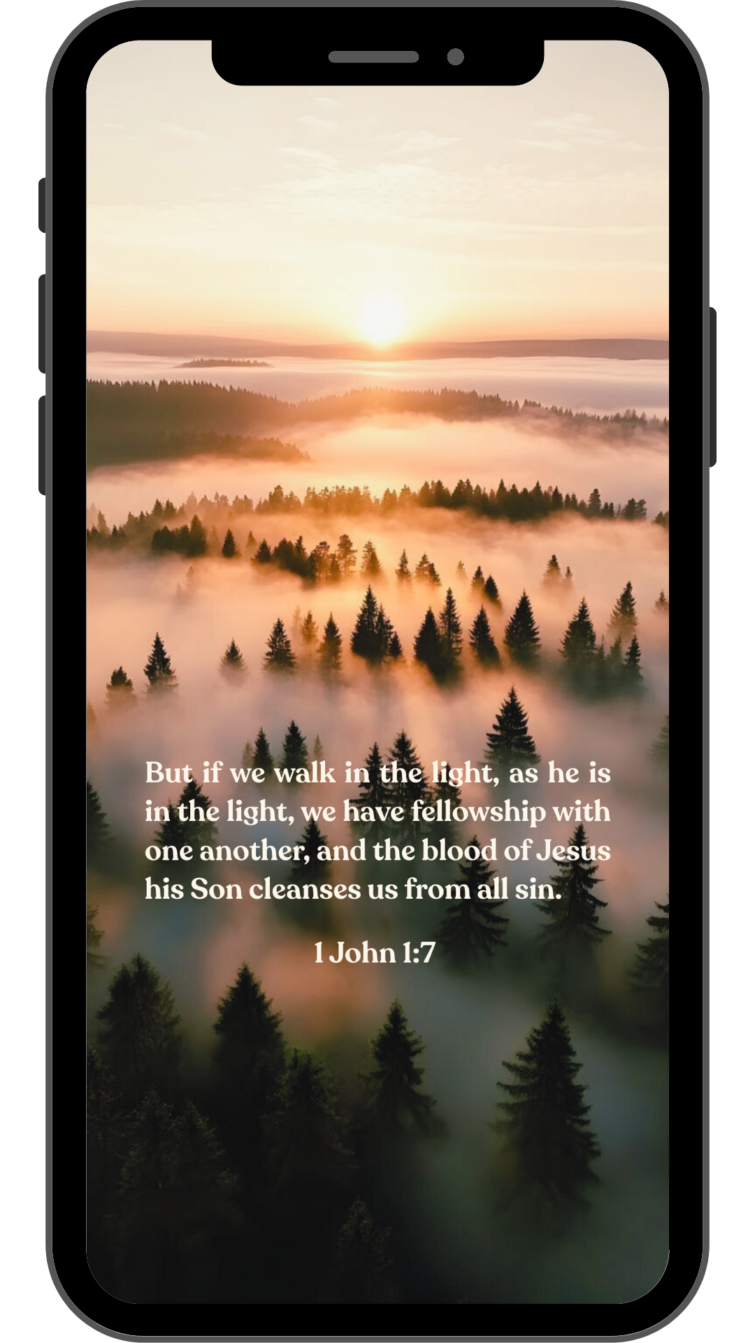 1 John 1:7 - Phone Wallpaper