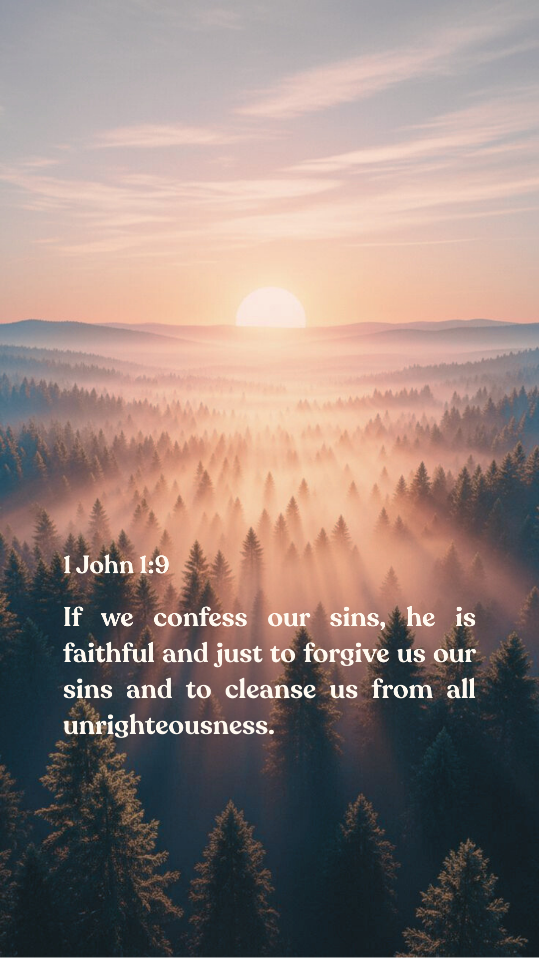 1 John 1:9 - Phone Wallpaper