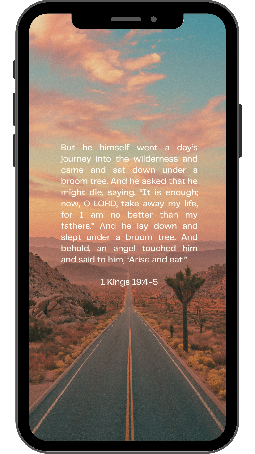 1 Kings 19:4-5 - Phone Wallpaper