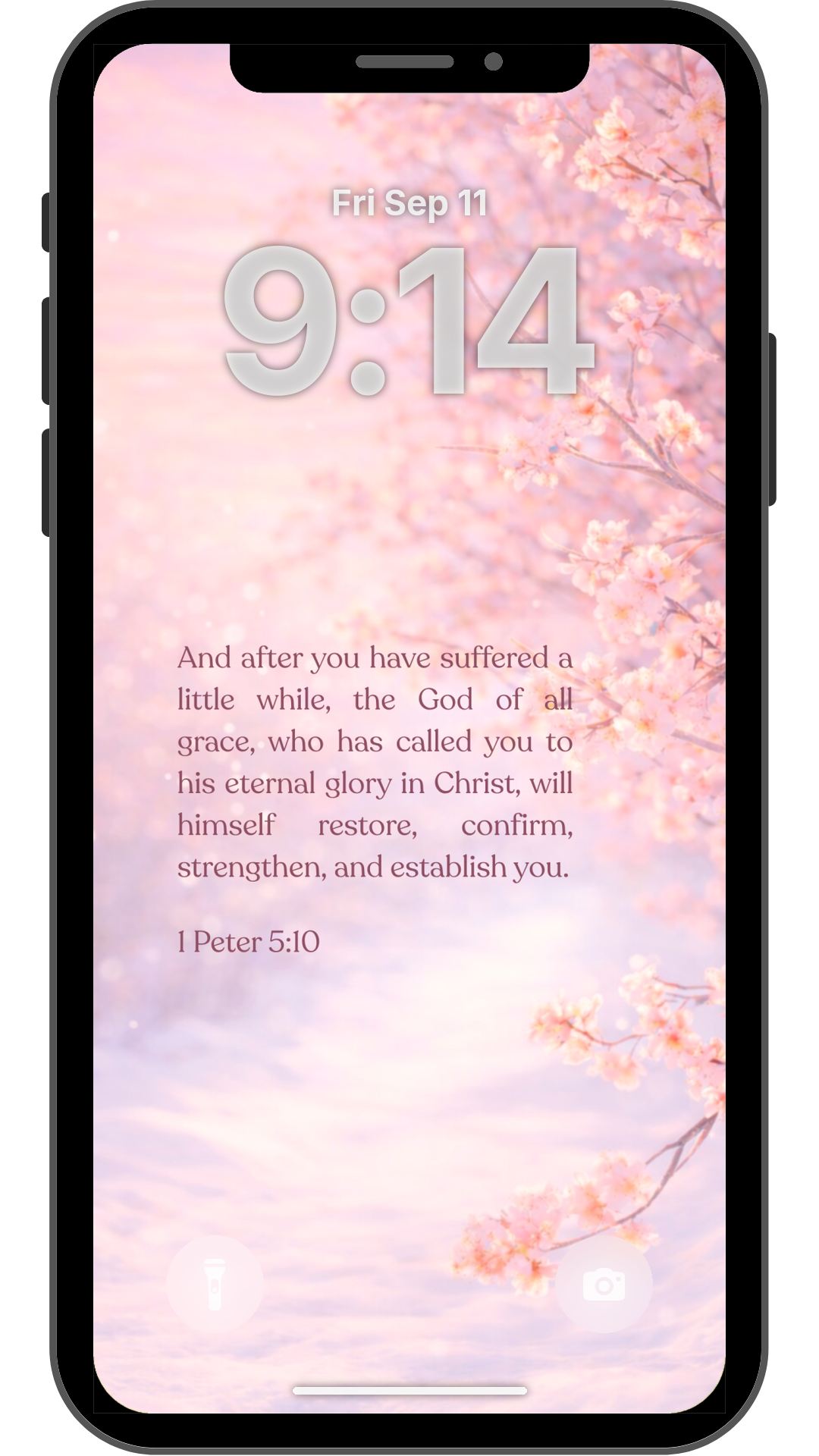 1 Peter 5:10 - Pink - Phone Wallpaper