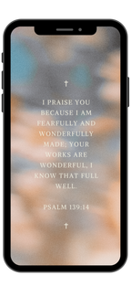 Psalm 139:14 - Beige - Phone Wallpaper