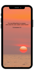 Ecclesiastes 3:1 - Sunset - Phone Wallpaper
