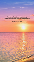 Ecclesiastes 3:1 - Beach - Phone Wallpaper