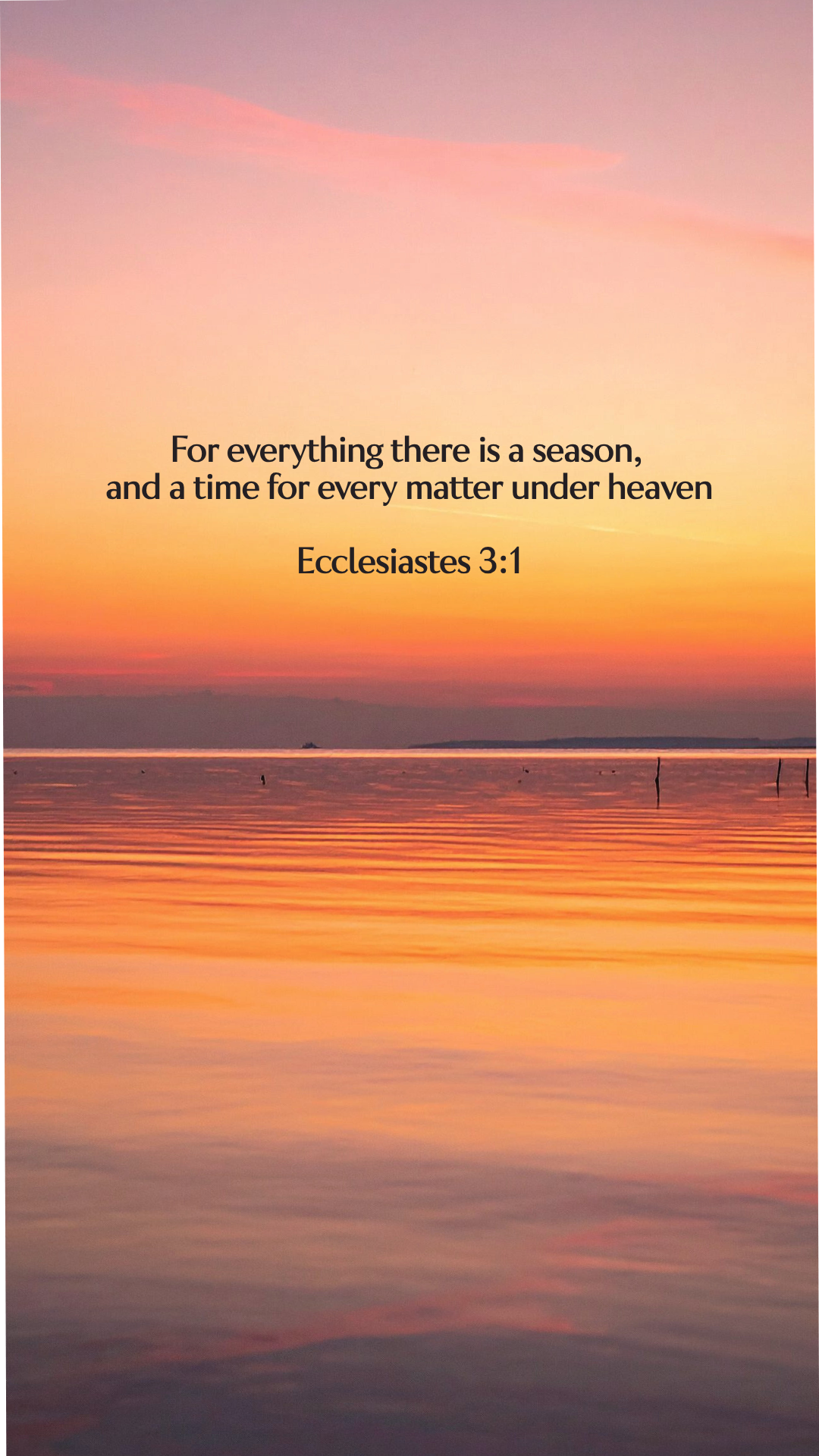 Ecclesiastes 3:1 - Horizon - Phone Wallpaper