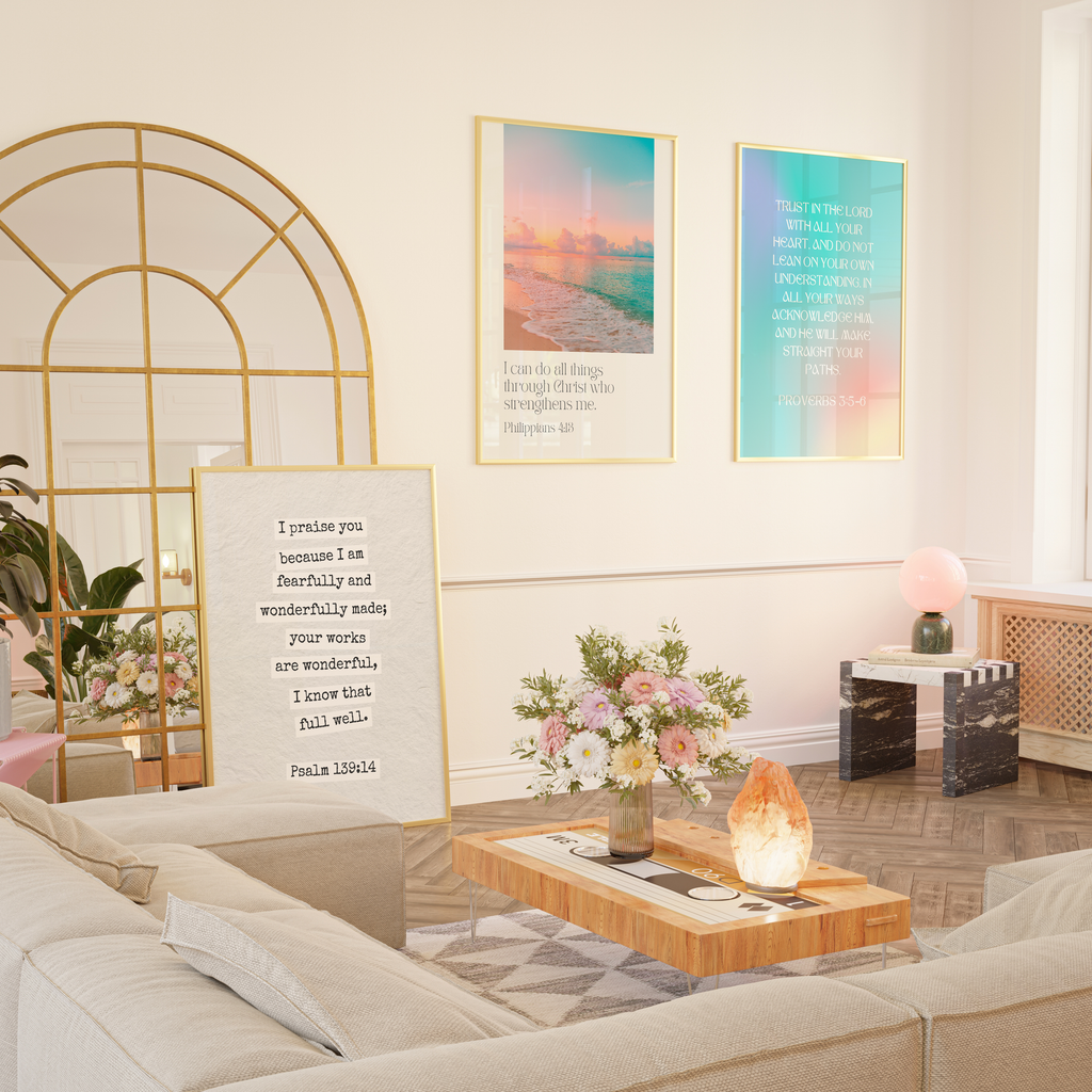 Philippians 4:13 Bible Verse - Wooden Framed Art Print - Christian Wall Decor