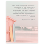 Ephesians 2:4-5 Bible Verse Art Print - Christian Wall Decor