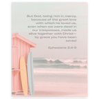 Ephesians 2:4-5 Bible Verse Art Print - Christian Wall Decor