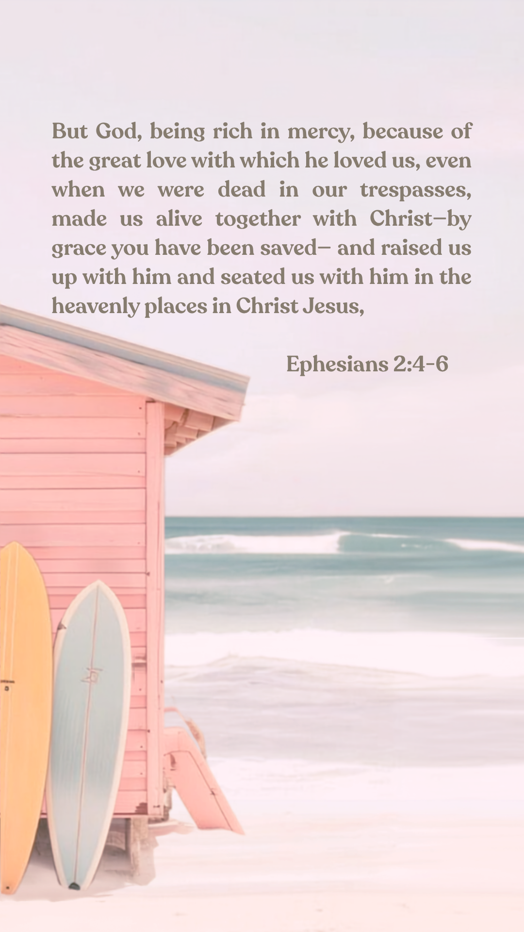Ephesians 2:4-6 - Phone Wallpaper