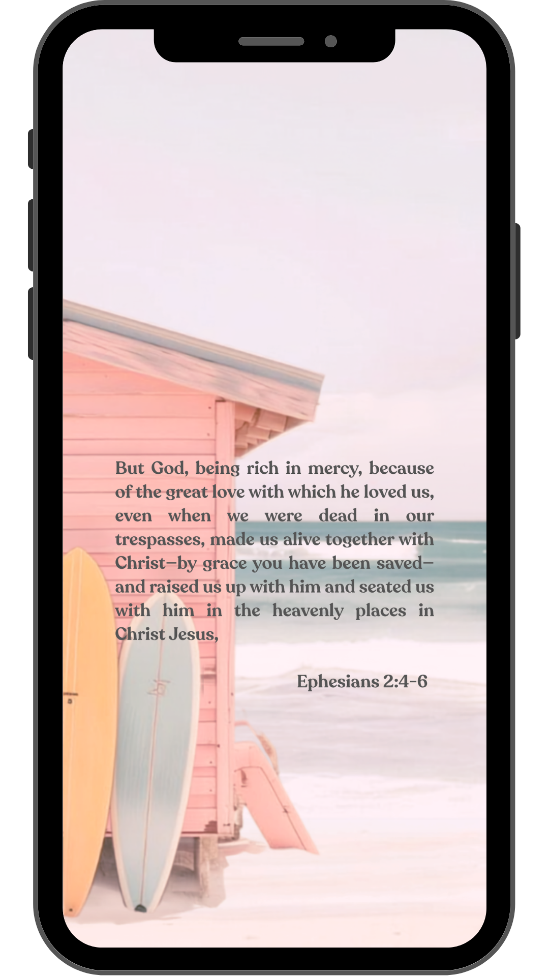 Ephesians 2:4-6 - Phone Wallpaper