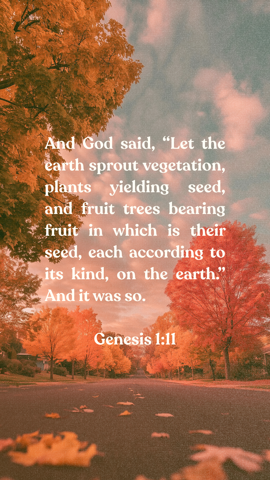 Genesis 1:11 - Phone Wallpaper