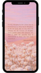 Hebrews 12:10-11 - Phone Wallpaper