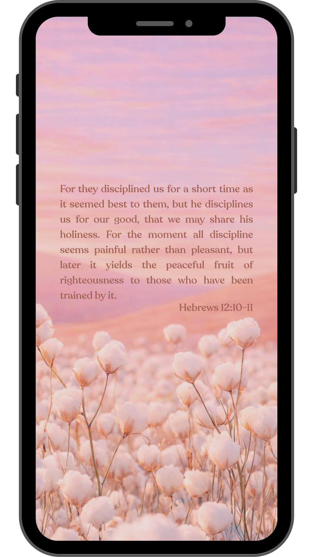 Hebrews 12:10-11 - Phone Wallpaper