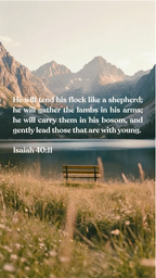 Isaiah 40:11 - Phone Wallpaper
