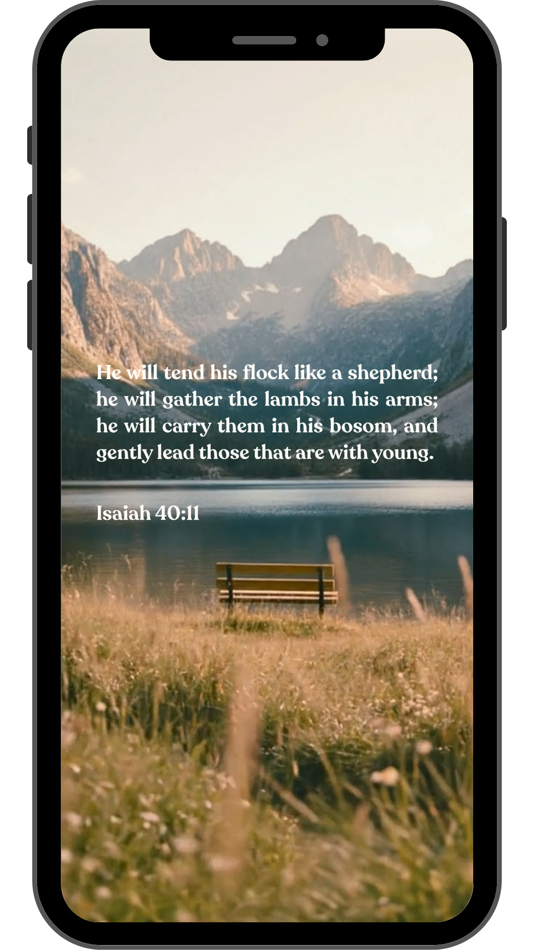 Isaiah 40:11 - Phone Wallpaper
