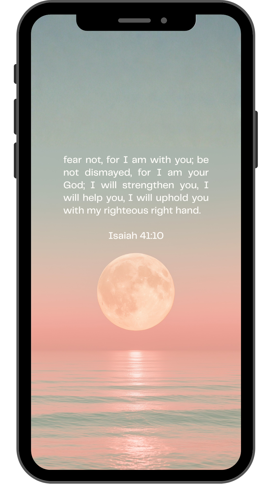 Isaiah 41:10 - Ocean - Phone Wallpaper
