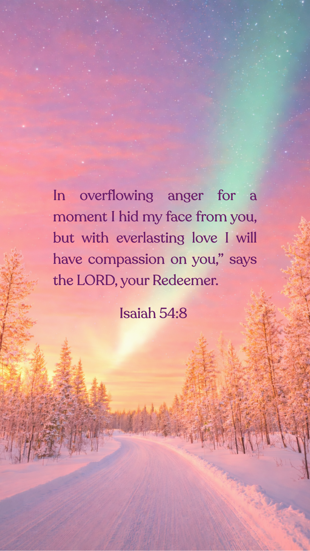 Isaiah 54:8 - Phone Wallpaper