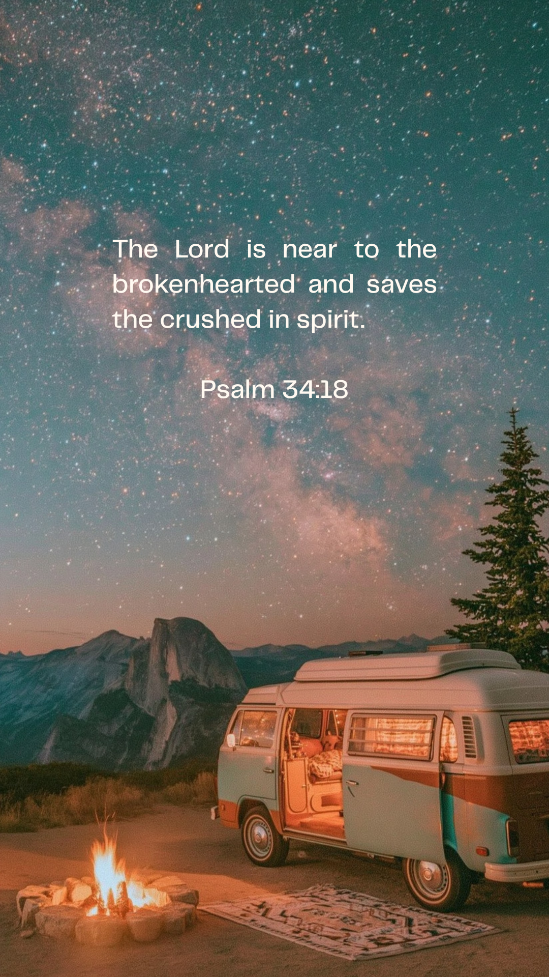 Psalm 34:18 - Phone Wallpaper