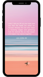 John 4:35-36 - Phone Wallpaper