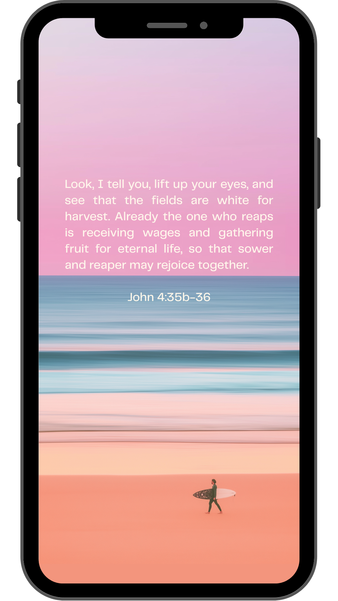 John 4:35-36 - Phone Wallpaper
