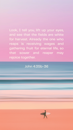 John 4:35-36 - Phone Wallpaper