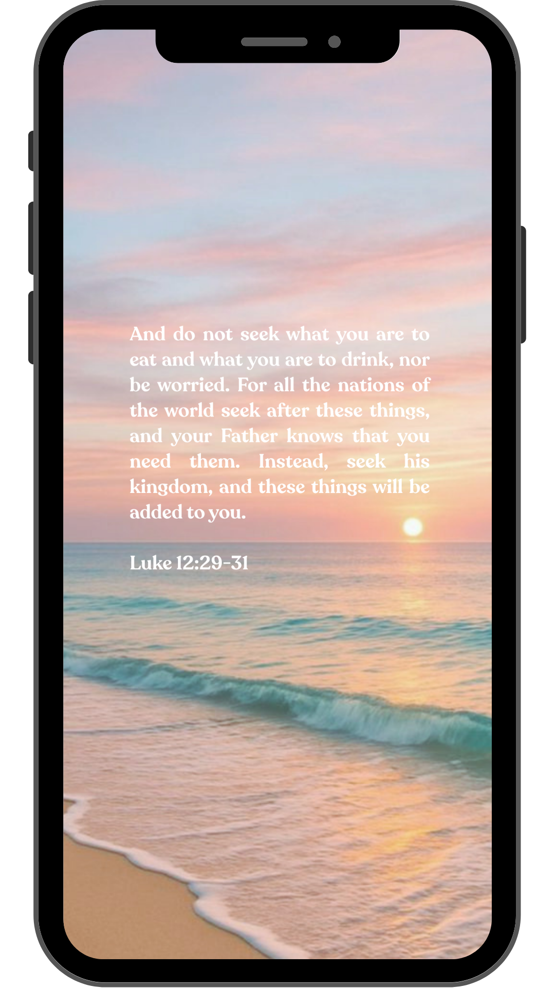 Luke 12:29-31 - Phone Wallpaper