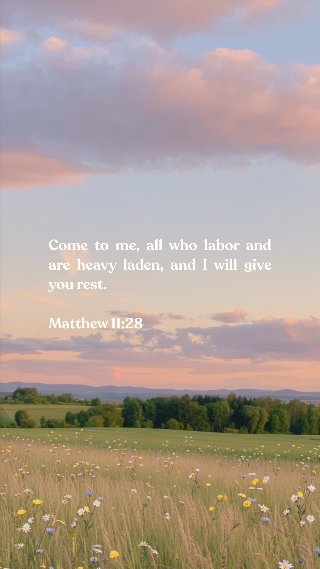 Matthew 11:28 - Phone Wallpaper
