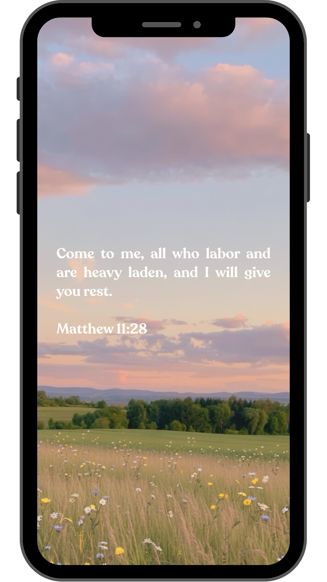 Matthew 11:28 - Phone Wallpaper