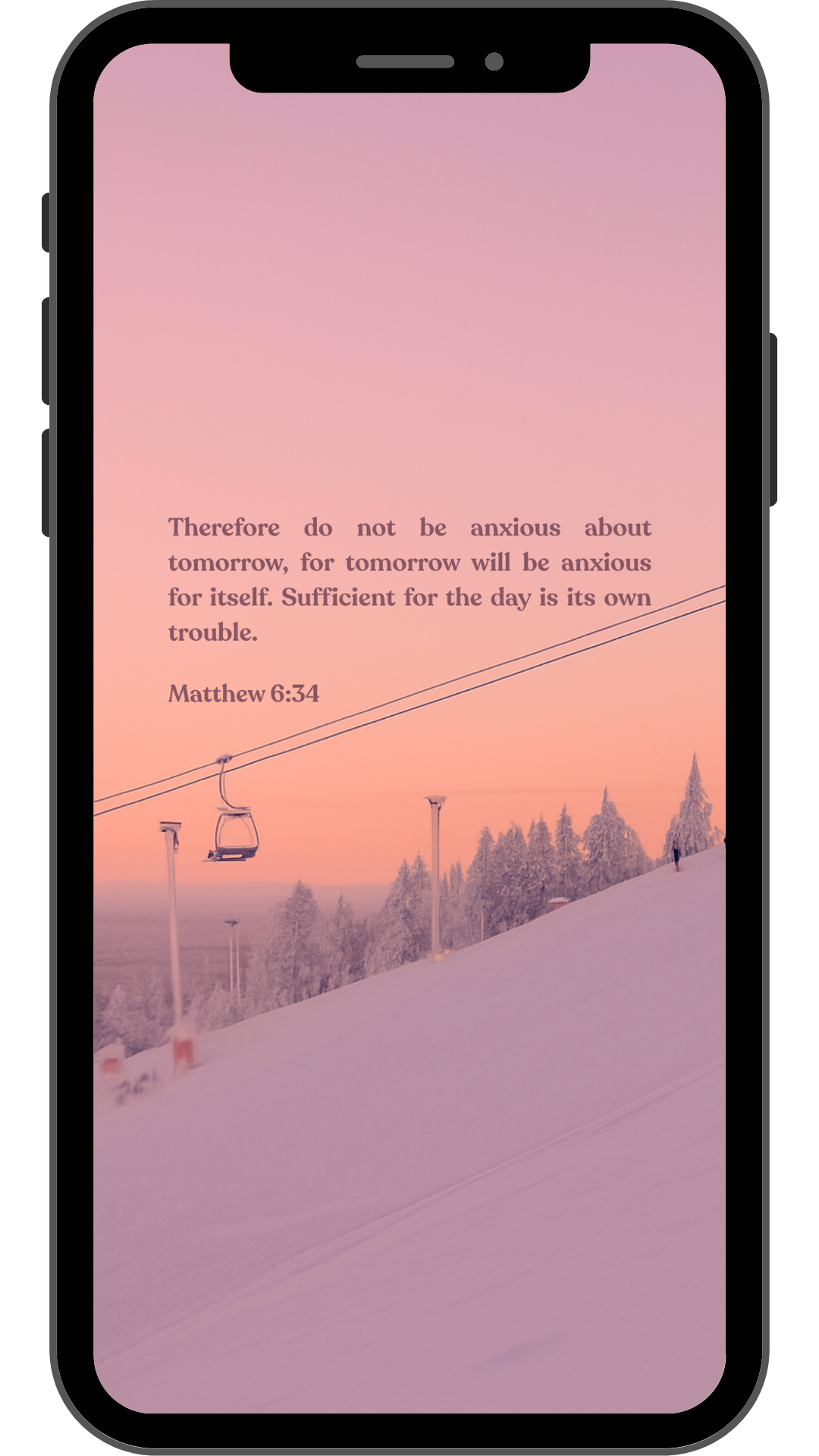 Matthew 6:34 - Phone Wallpaper