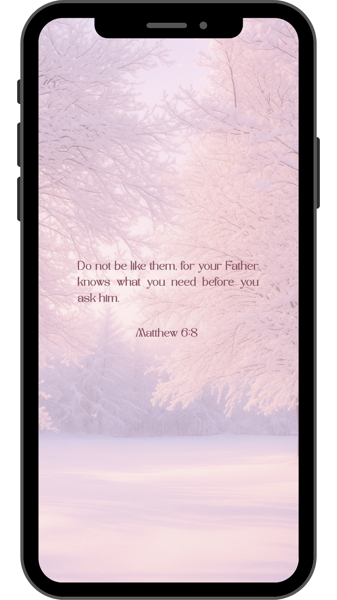 Matthew 6:8 - Phone Wallpaper
