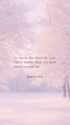 Matthew 6:8 - Phone Wallpaper