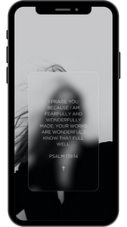 Psalm 139:14 - Grey - Phone Wallpaper