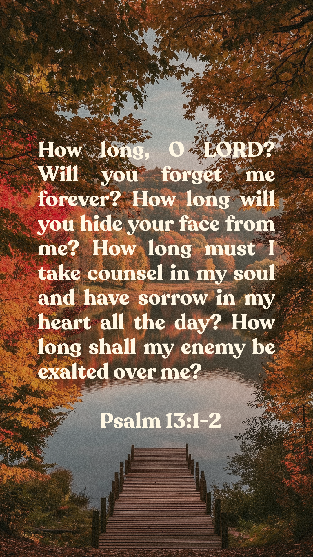 Psalm 13:1-2 - Phone Wallpaper