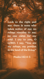 Psalm 142:4-5 - Phone Wallpaper