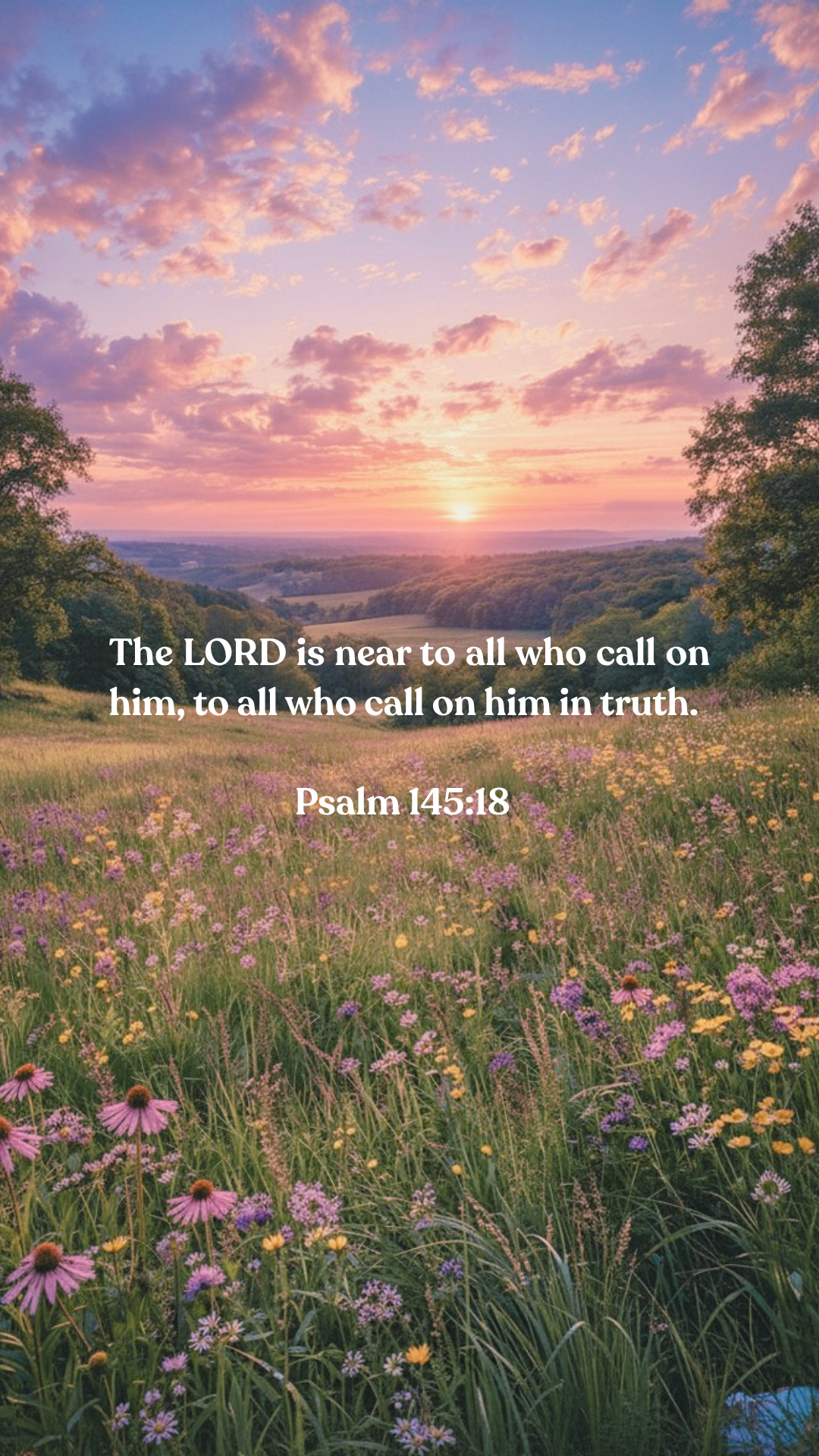 Psalm 145:18 - Phone Wallpaper