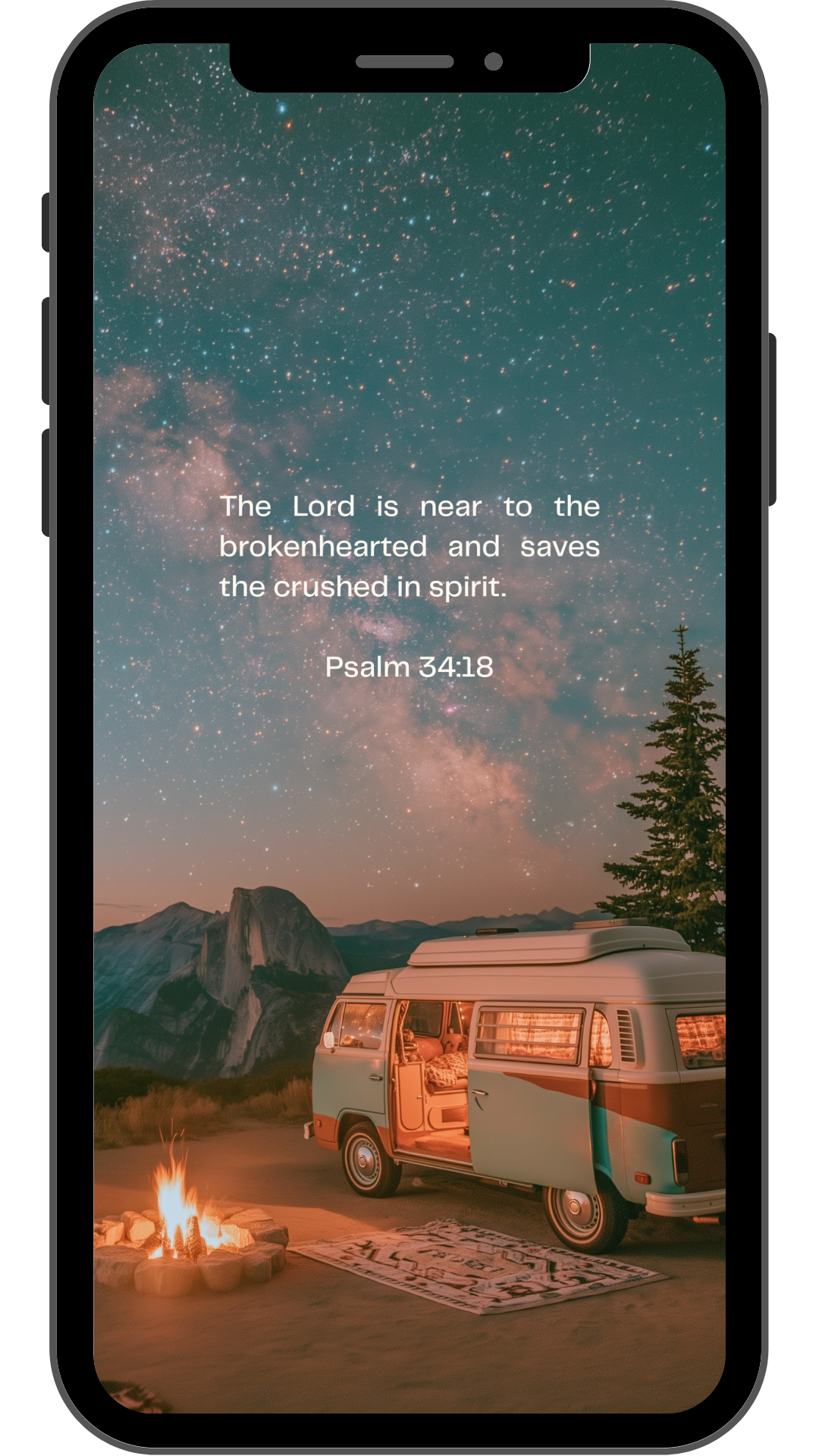 Psalm 34:18 - Phone Wallpaper