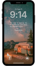Psalm 34:18 - Phone Wallpaper