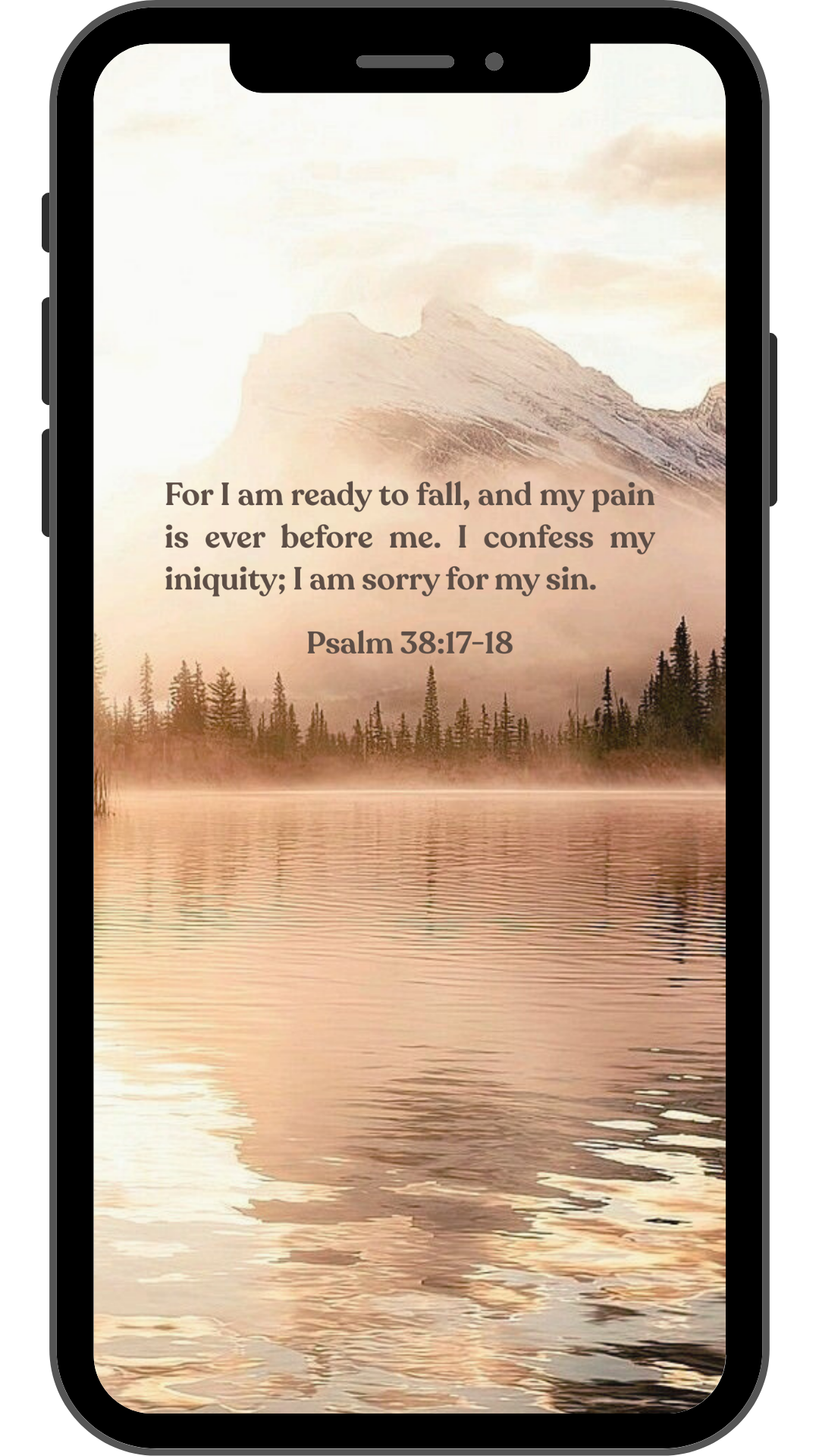 Psalm 38:17-18 - Phone Wallpaper