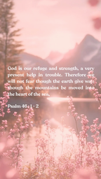 Psalm 46:1-2 - Phone Wallpaper