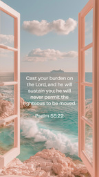 Psalm 55:22 - Phone Wallpaper