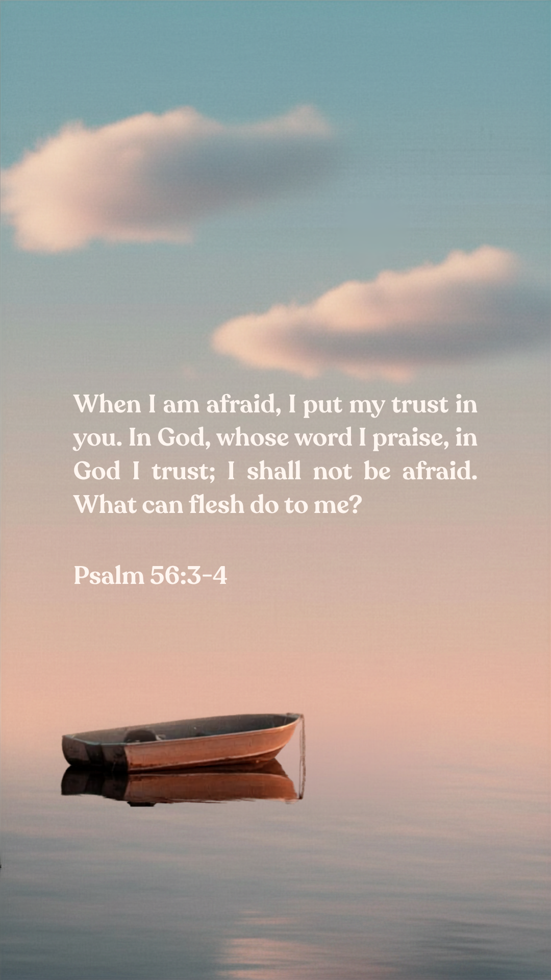 Psalm 56:3-4 - Phone Wallpaper