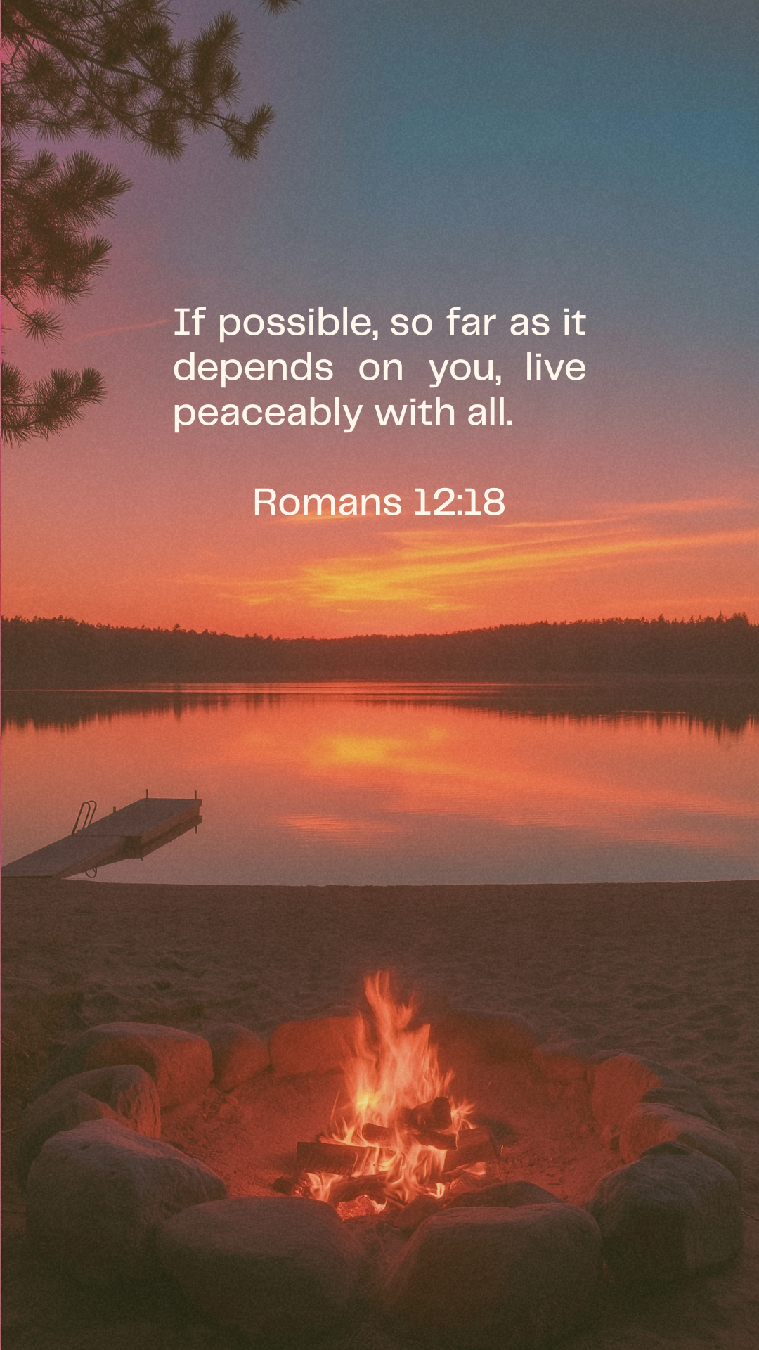 Romans 12:18 - Phone Wallpaper