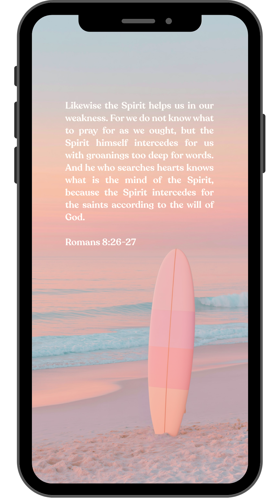 Romans 8:26-27 - Phone Wallpaper