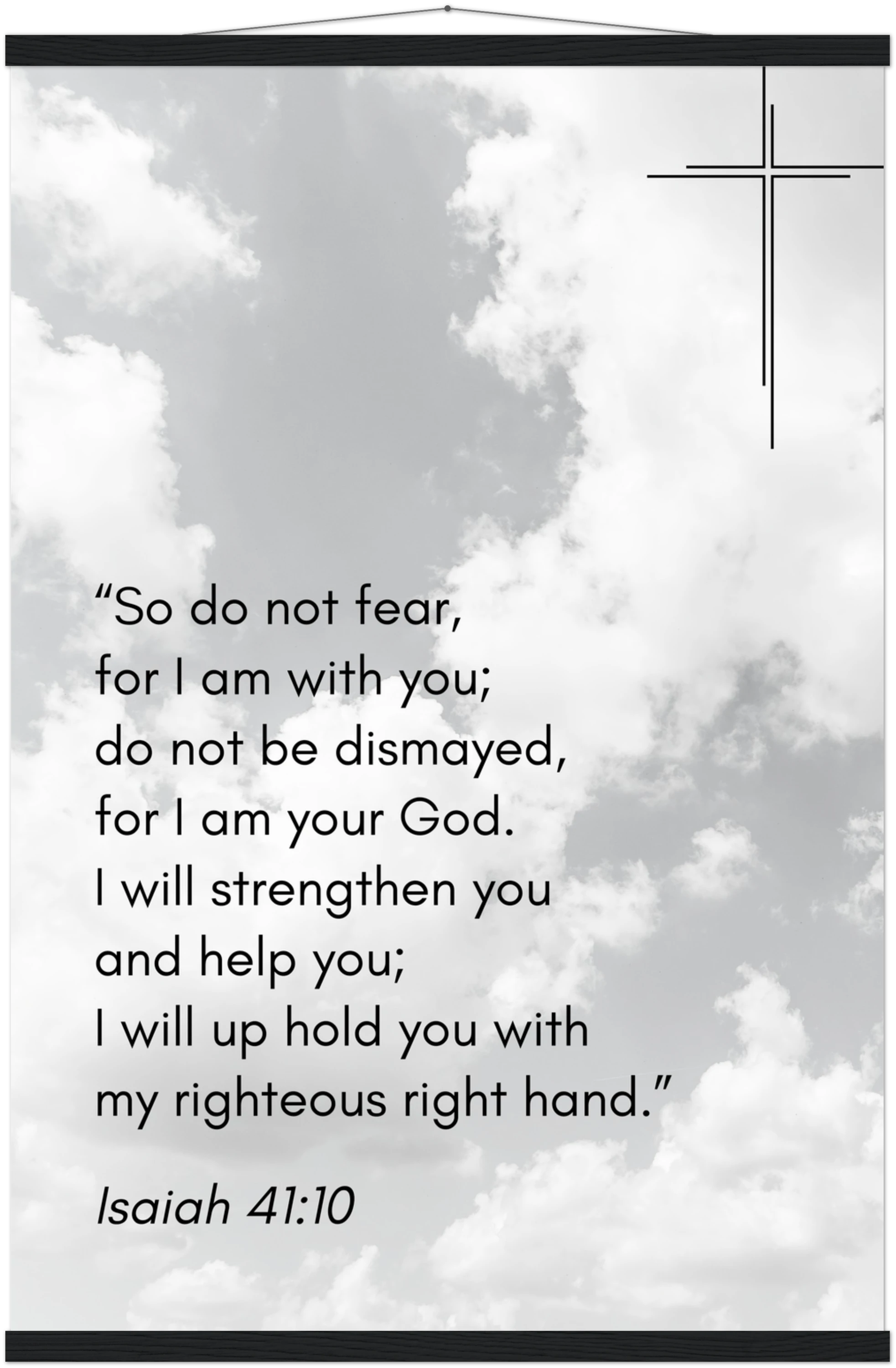 Isaiah 41:10 Bible Verse - Hanger Art Print - Christian Wall Decor