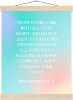 Proverbs 3:5-6 Bible Verse - Hanger Art Print - Christian Wall Decor