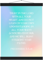 Proverbs 3:5-6 Bible Verse - Hanger Art Print - Christian Wall Decor