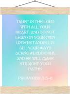 Proverbs 3:5-6 Bible Verse - Hanger Art Print - Christian Wall Decor