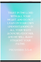 Proverbs 3:5-6 Bible Verse - Hanger Art Print - Christian Wall Decor